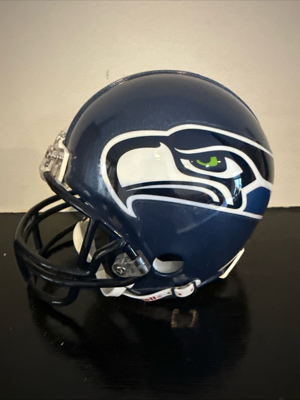Seattle Seahawks Mini Helmet - Navy with White Logo - Picture 5 of 8